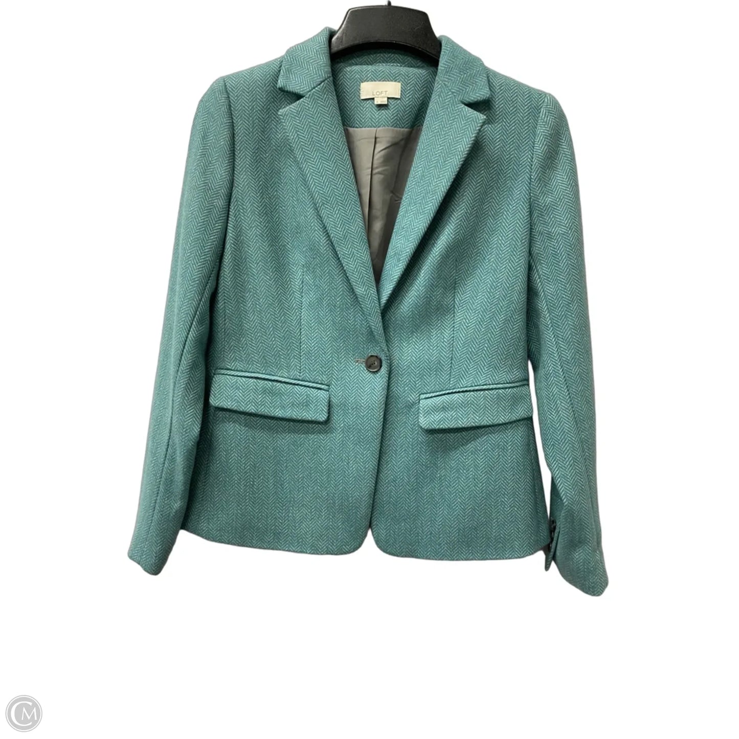 Blazer By Loft In Blue & Grey, Size: Xs