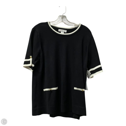 Top Short Sleeve By Liz Claiborne In Black, Size: Xl