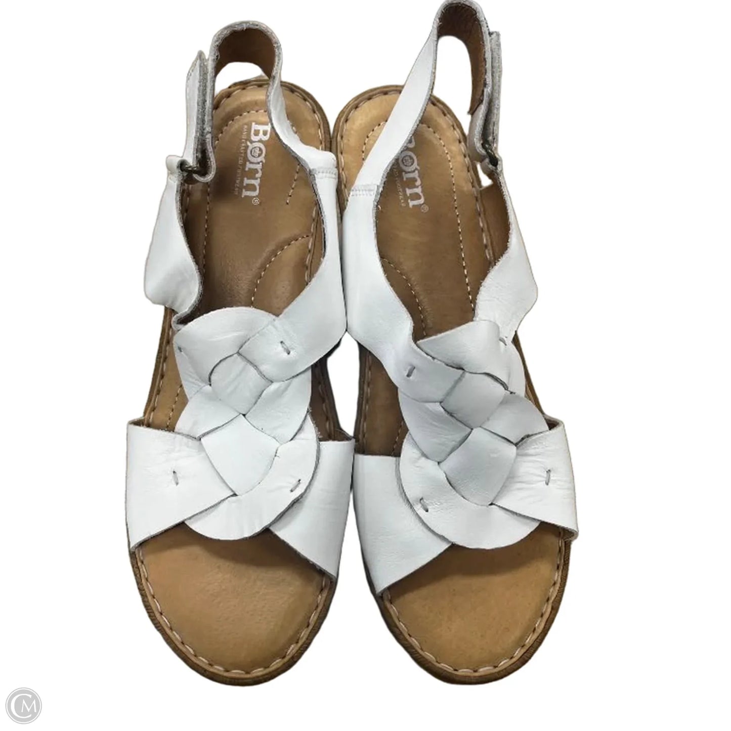 Sandals Heels Wedge By Born In White, Size: 9