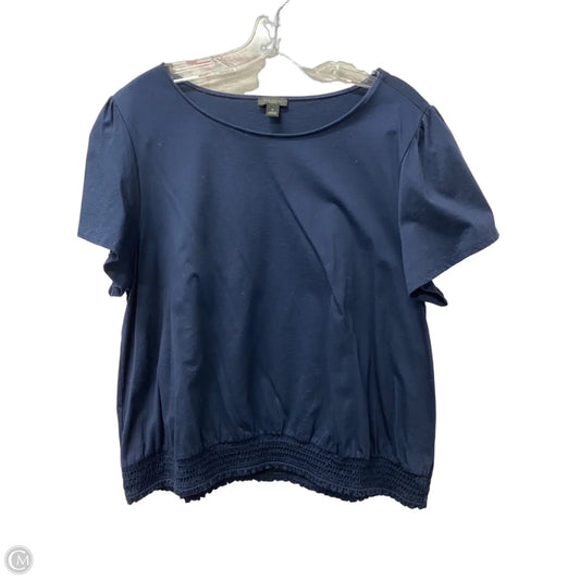 Top Short Sleeve By Ann Taylor In Blue, Size: Xl