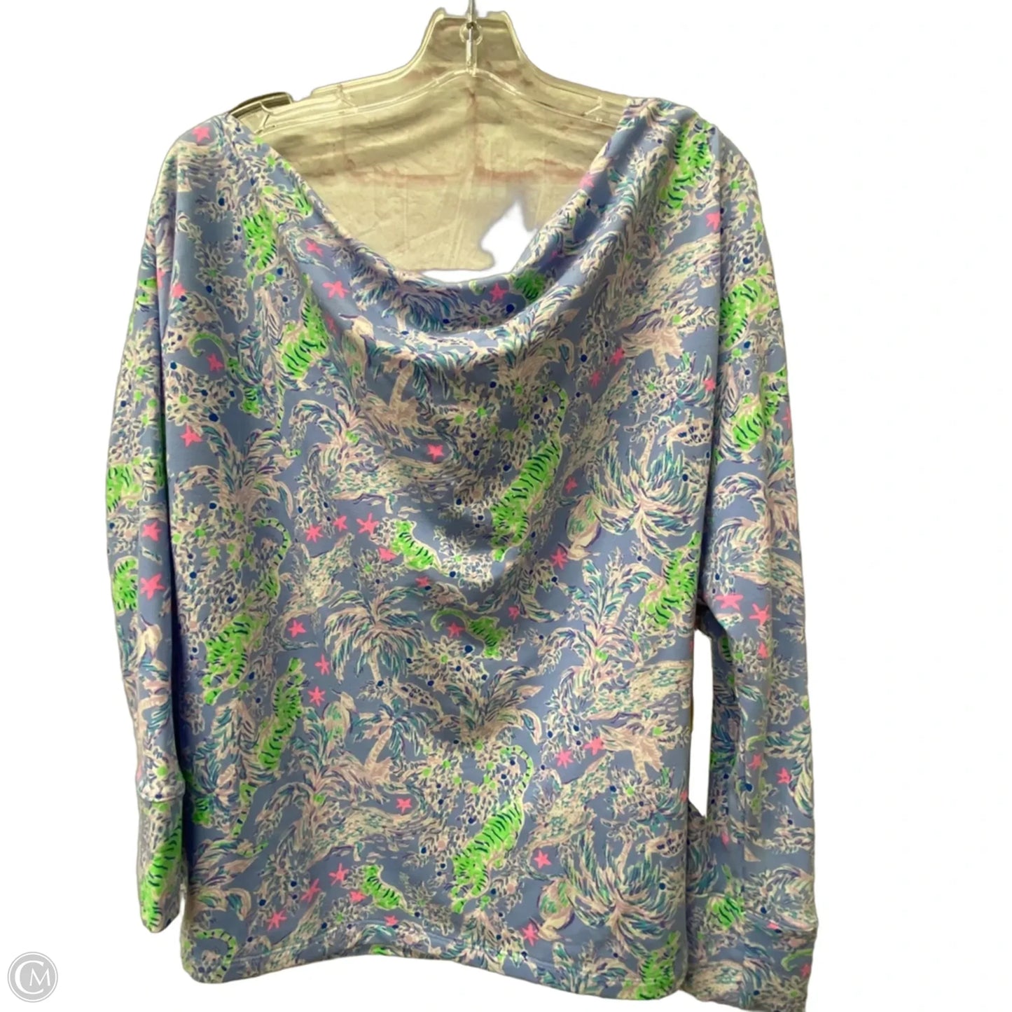 Top Long Sleeve Designer By Lilly Pulitzer In Blue, Size: Xl