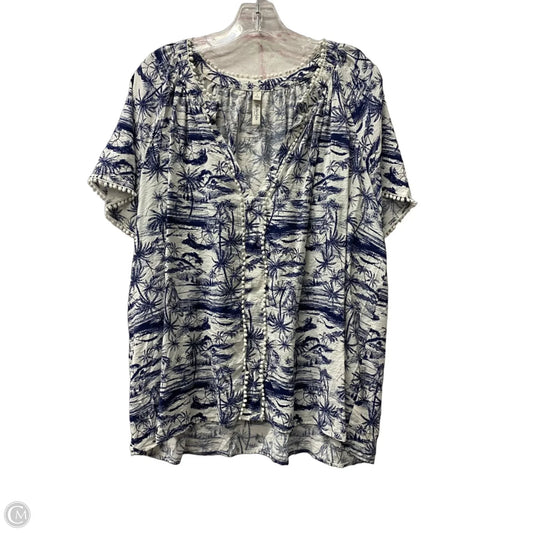Top Short Sleeve By Torrid In Blue, Size: 2x