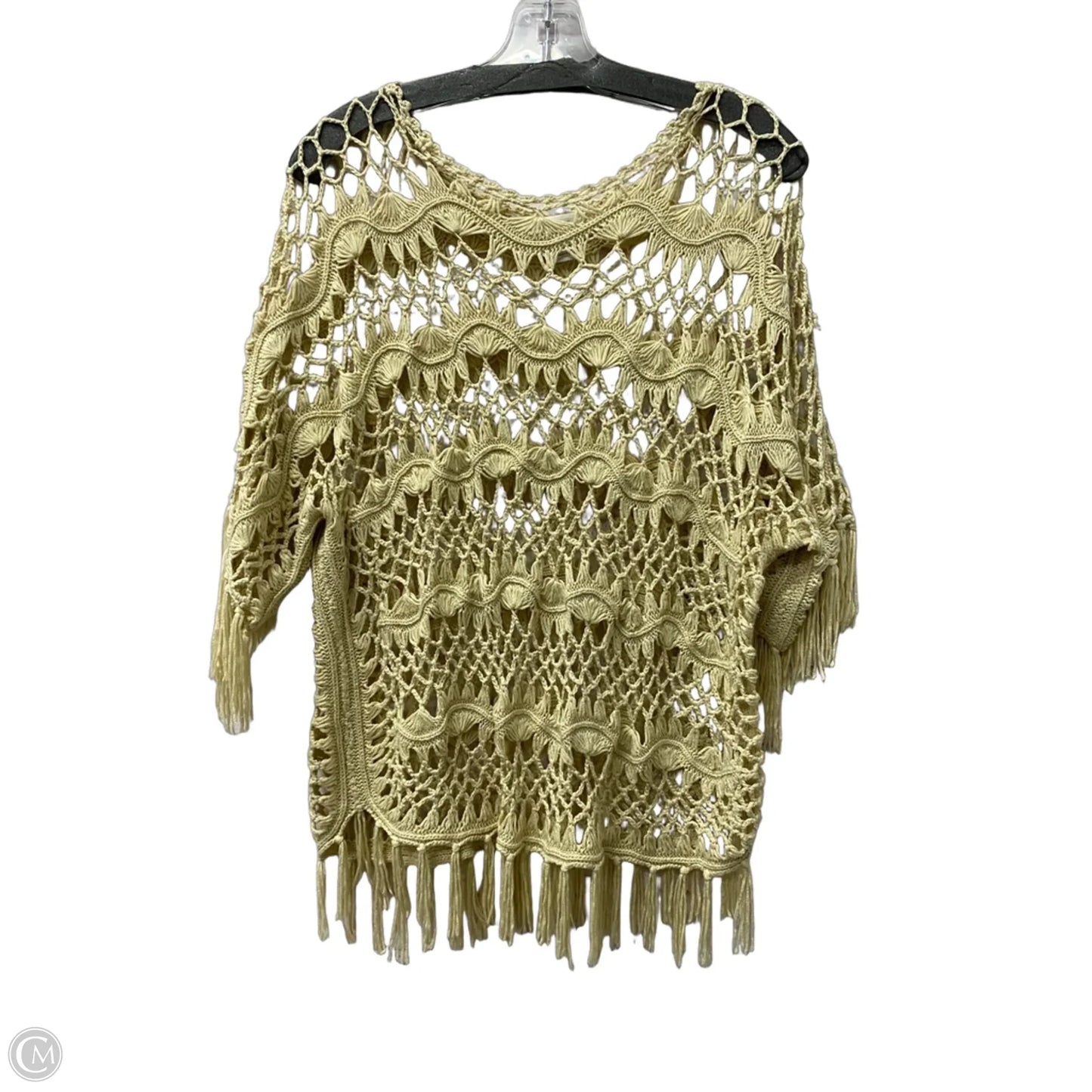 Top Short Sleeve By Chicos In Tan, Size: L