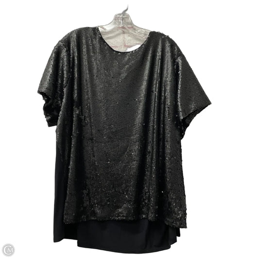 Top Short Sleeve By Worthington In Black, Size: 2x
