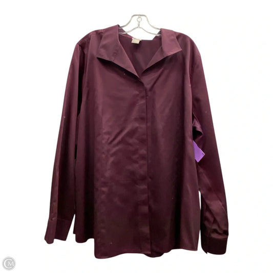 Top Long Sleeve By Chicos In Purple, Size: 1x