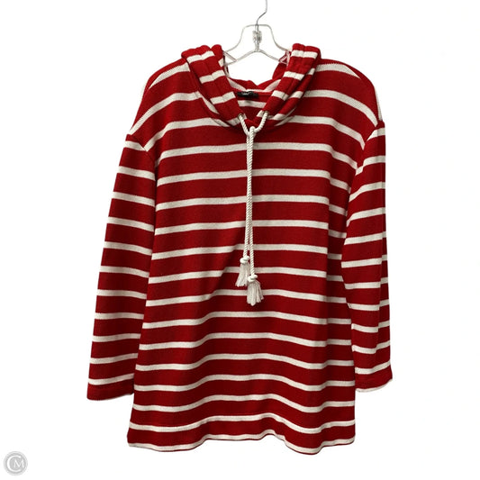Sweatshirt Hoodie By Talbots In Red, Size: 1x