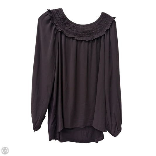Top Long Sleeve By Loft In Purple, Size: L
