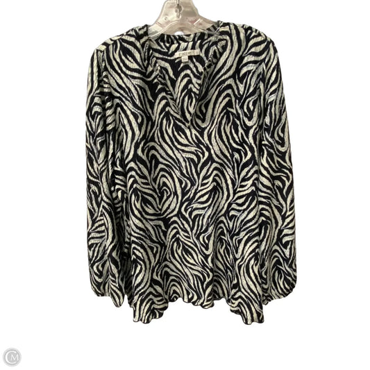 Top Long Sleeve By Chicos In Blue, Size: 1x