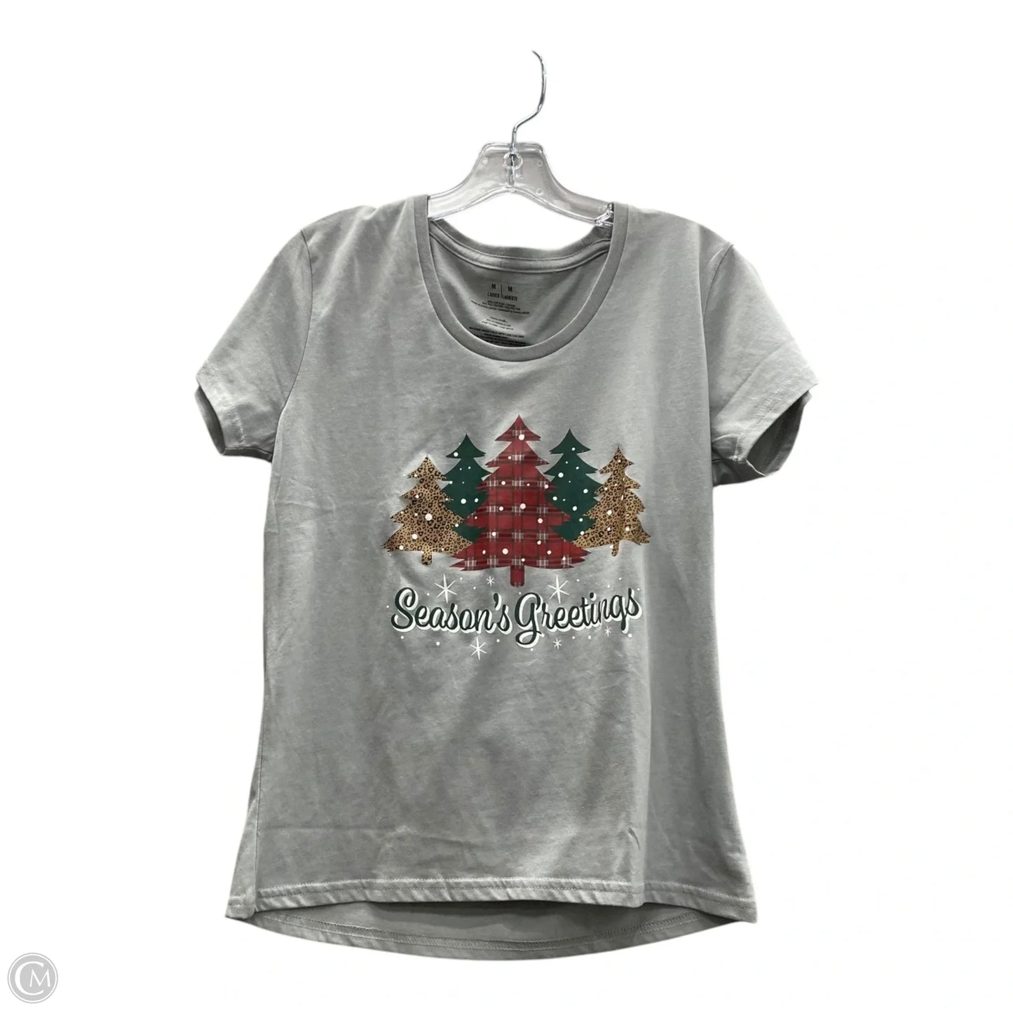 Top Short Sleeve  In Grey, Size: M