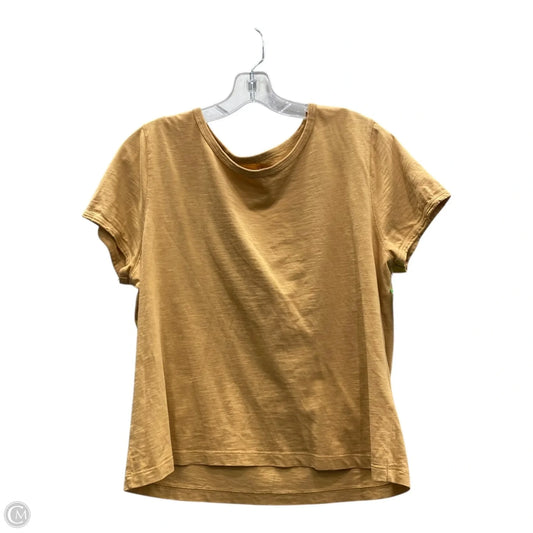 Top Short Sleeve Basic By J. Crew In Tan, Size: Xl