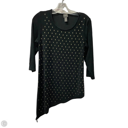Top Long Sleeve By Chicos In Black, Size: S