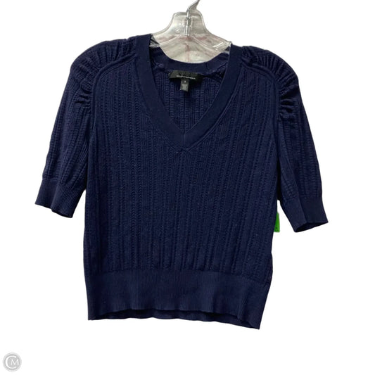 Top Short Sleeve By White House Black Market In Blue, Size: S