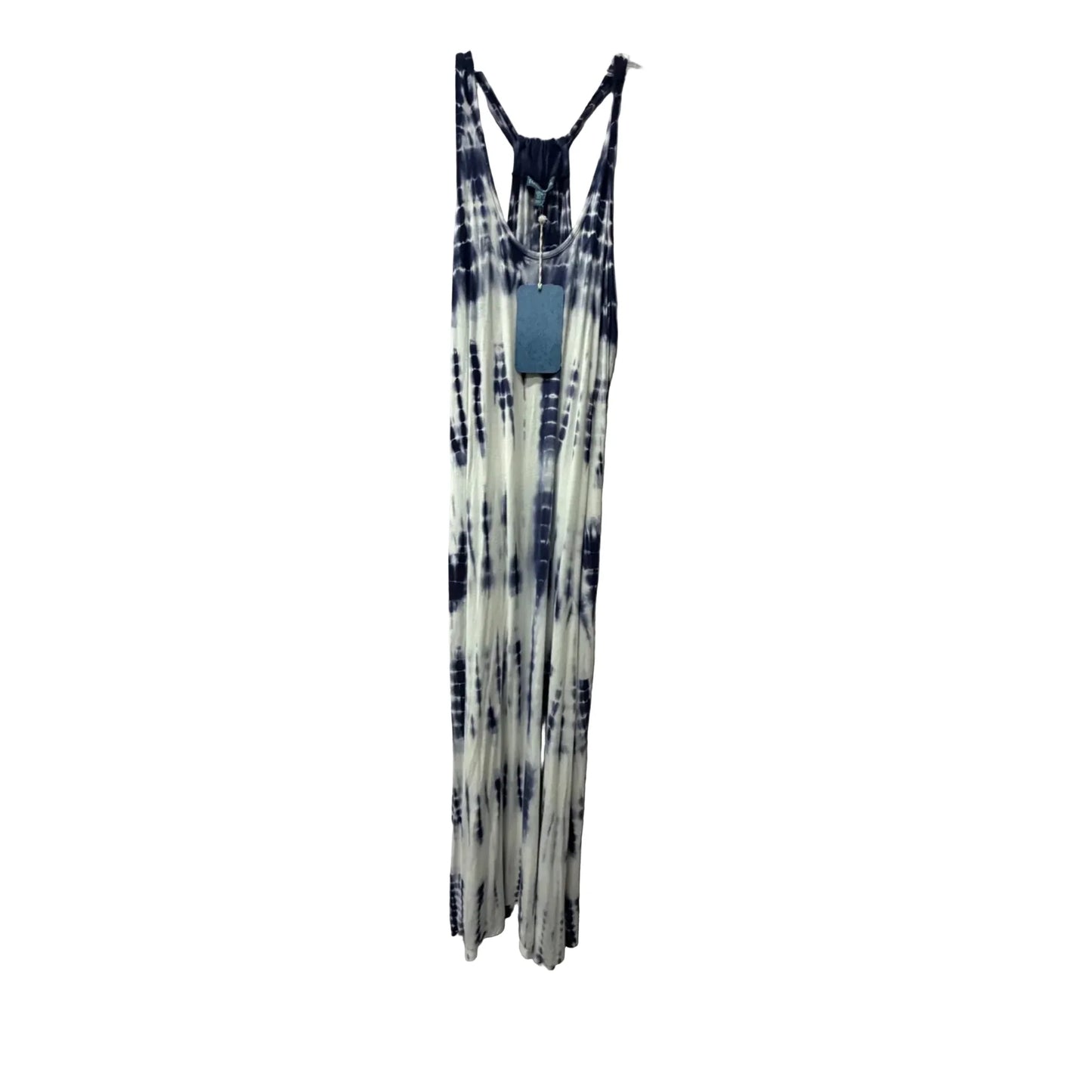 Dress Casual Maxi By Cme In Blue & White, Size: L