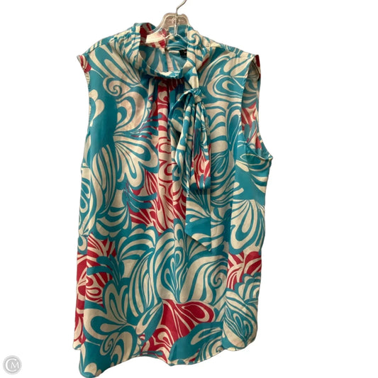 Top Sleeveless By Ashley Stewart In Blue, Size: 2x