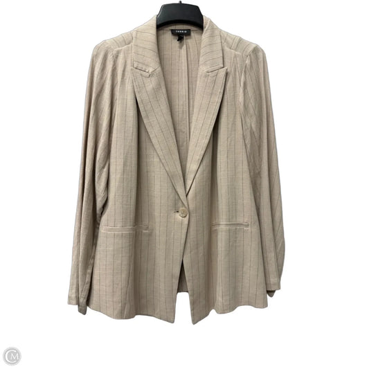 Blazer By Torrid In Tan, Size: 1x