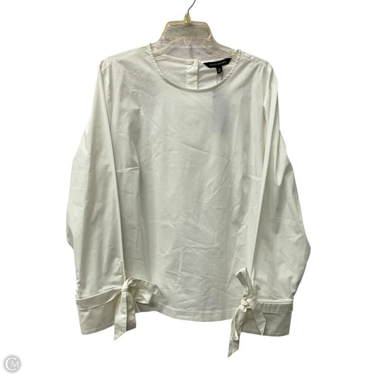 Top Long Sleeve By Banana Republic In White, Size: Xl