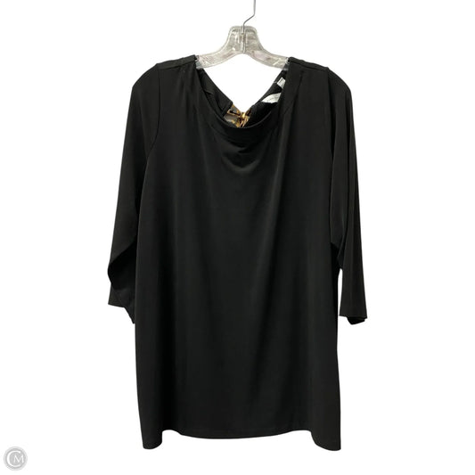 Top 3/4 Sleeve By Susan Graver In Black, Size: Xl