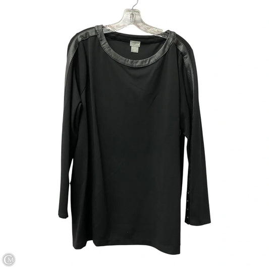 Top Long Sleeve By Chicos In Black, Size: Xl