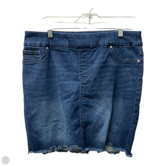 Skirt Mini & Short By Chicos In Blue, Size: 10