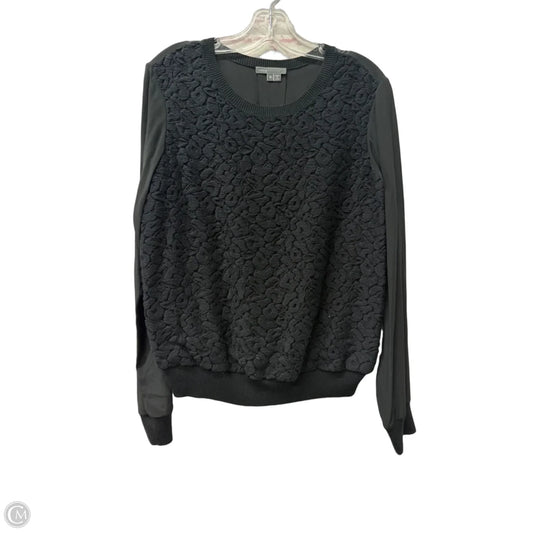 Top Long Sleeve By Vince In Black, Size: M