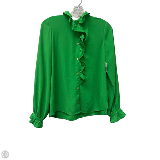 Top Long Sleeve By J. Crew In Green, Size: L
