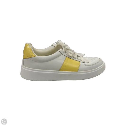 Shoes Sneakers By Cole-haan In White & Yellow, Size: 7.5