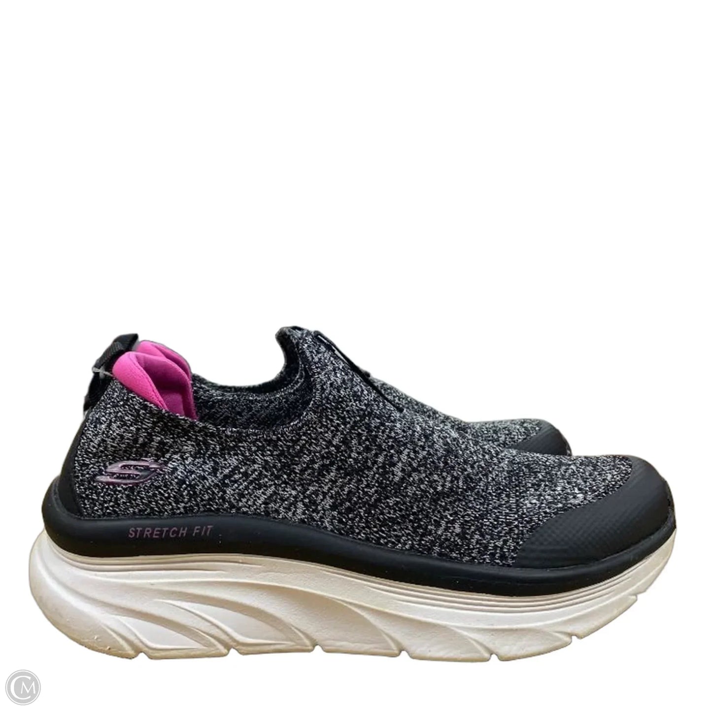 Shoes Sneakers By Skechers In Black & Grey, Size: 7.5