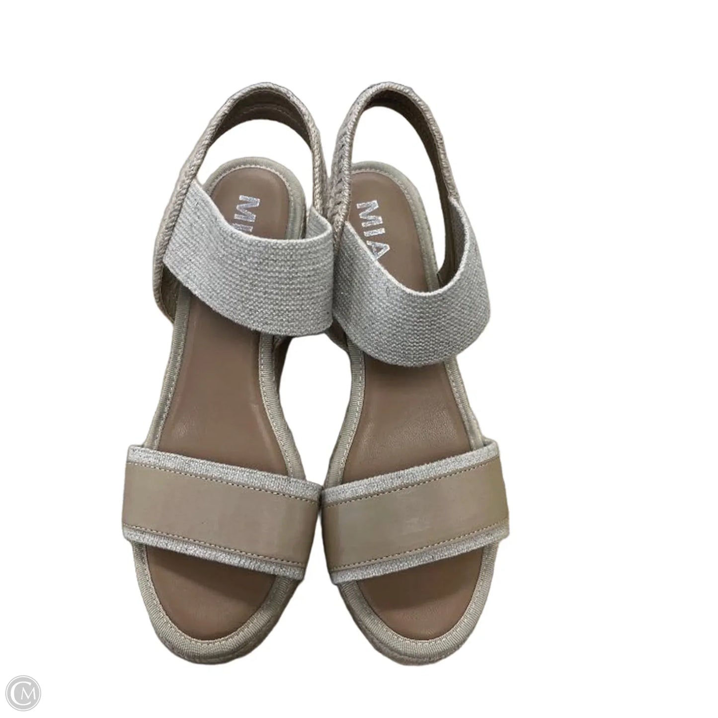 Sandals Heels Platform By Mia In Beige, Size: 8