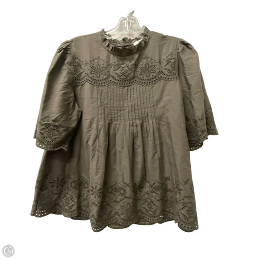 Top Short Sleeve By Madewell In Brown, Size: S