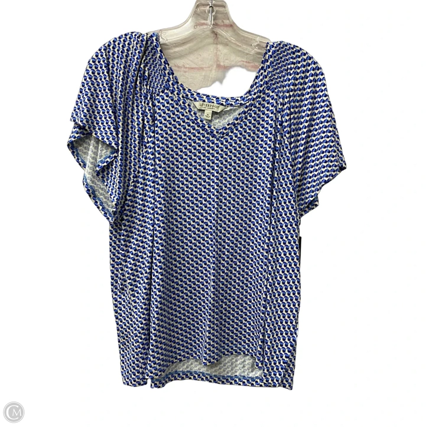 Top Short Sleeve By Liverpool In Blue, Size: Xl