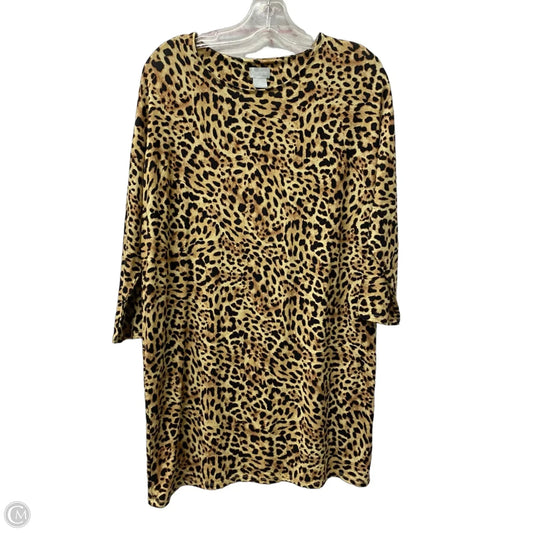 Dress Casual Midi By Chicos In Animal Print, Size: S
