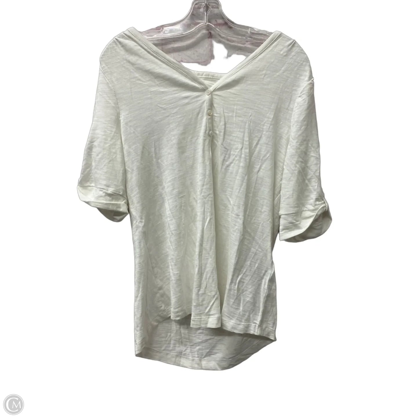Top Short Sleeve By Chicos In White, Size: M
