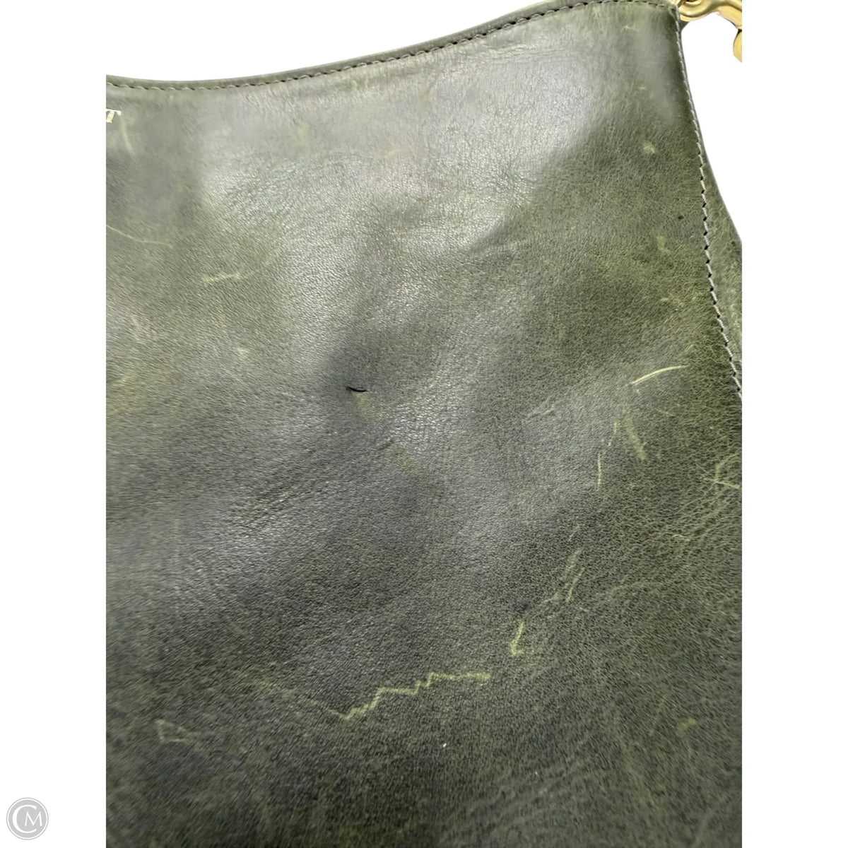 Handbag Leather By Fount, Size: Medium