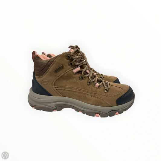 Boots Ankle Flats By Skechers In Brown, Size: 8.5