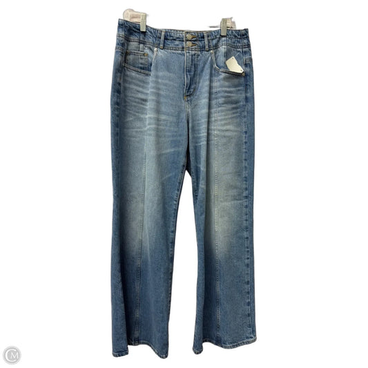 Jeans Wide Leg By Loft In Blue Denim, Size: 8