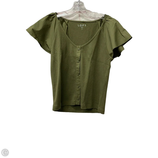Top Short Sleeve By Loft In Green, Size: S