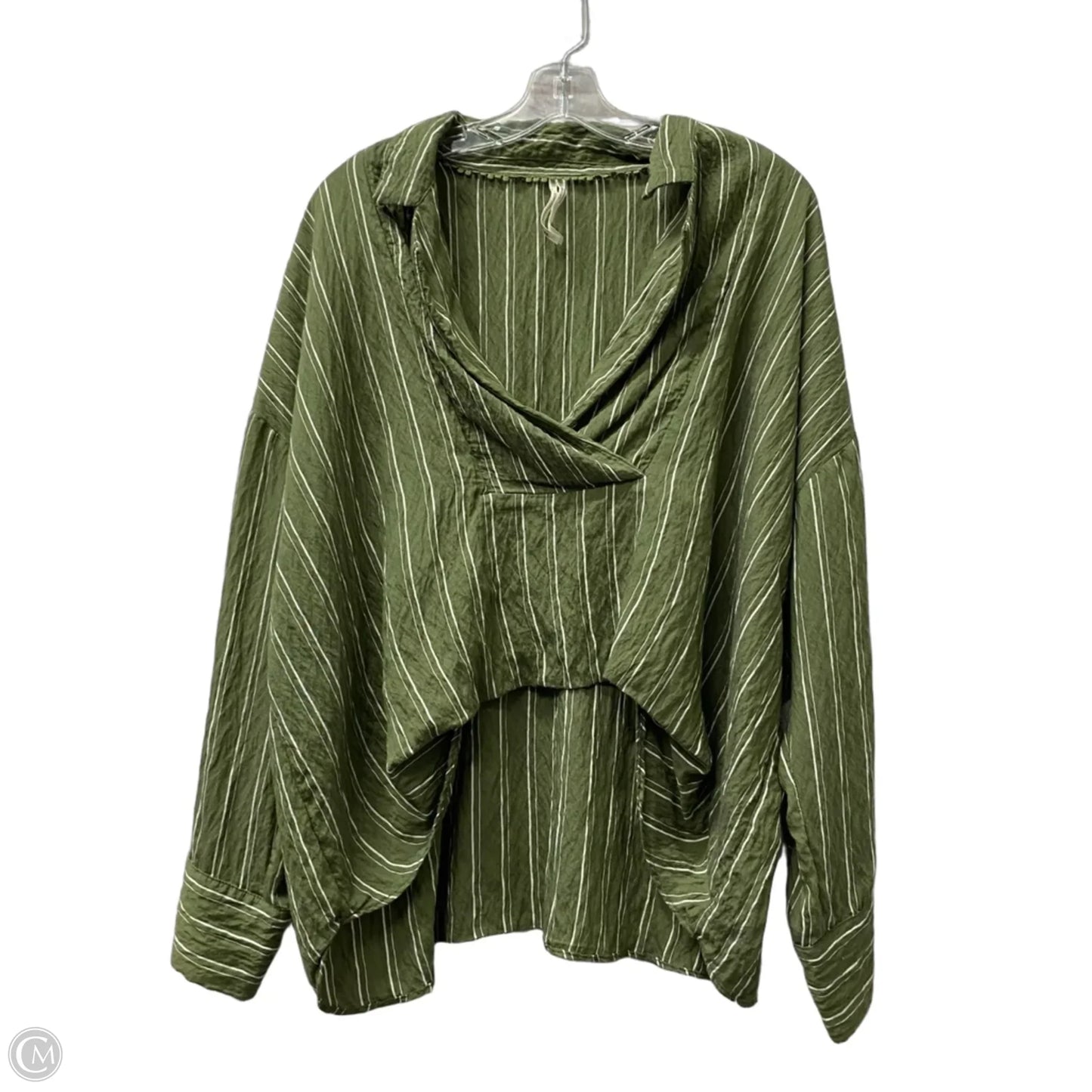 Top Long Sleeve By Anthropologie In Green, Size: M