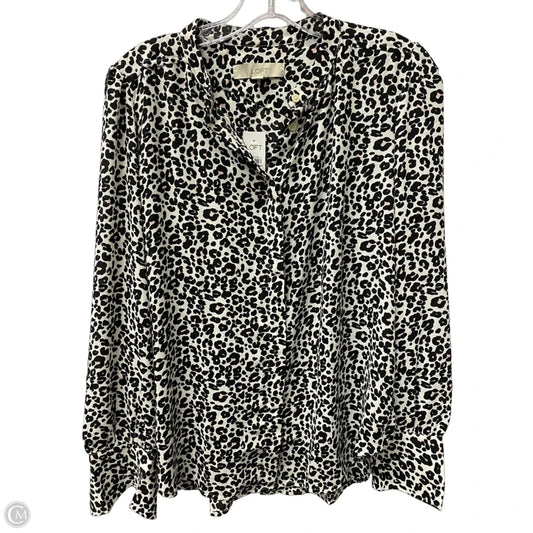 Top Long Sleeve By Loft In Animal Print, Size: S