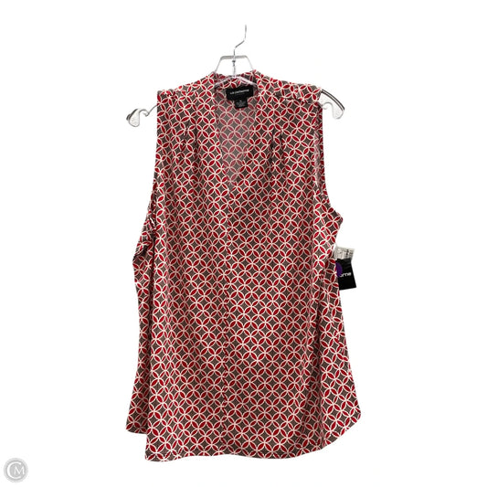 Top Sleeveless By Liz Claiborne In Red, Size: Xl