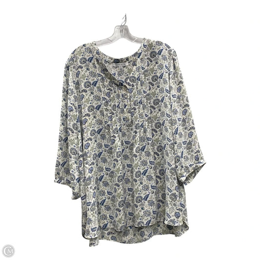 Top Short Sleeve By Rose And Olive In Blue, Size: 3x