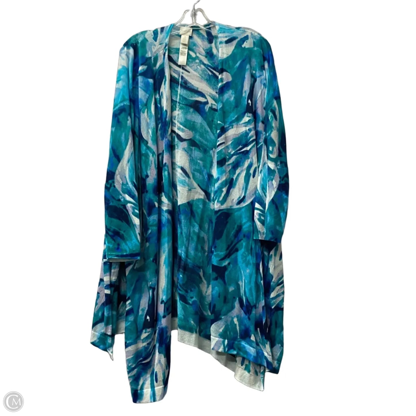 Cardigan By Chicos In Aqua, Size: Xl