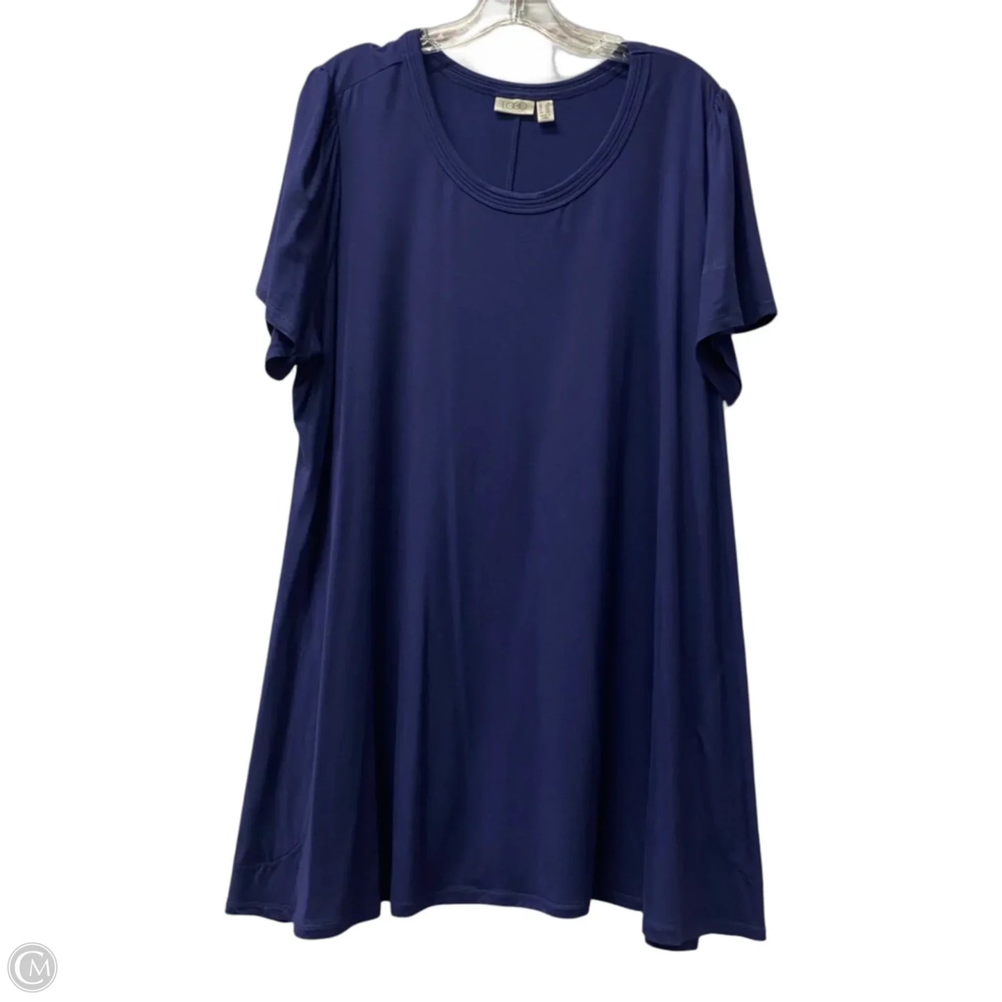 Top Short Sleeve By Logo In Blue, Size: 2x