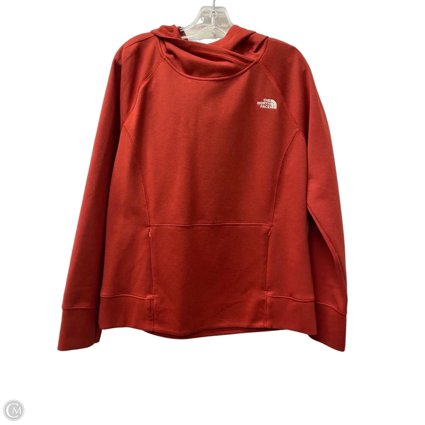 Athletic Sweatshirt Hoodie By The North Face In Red, Size: L