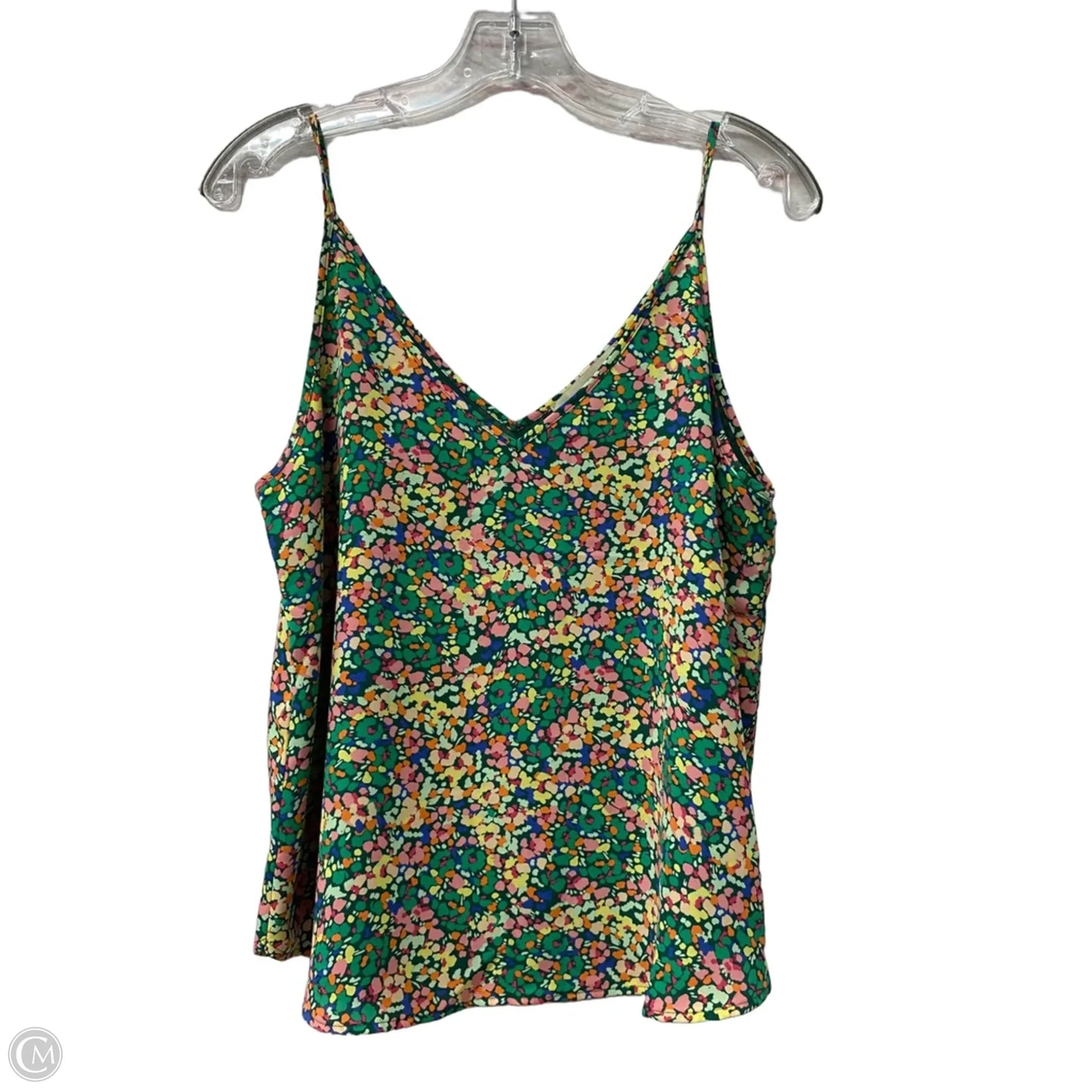 Top Sleeveless By Loft In Green & Pink, Size: S