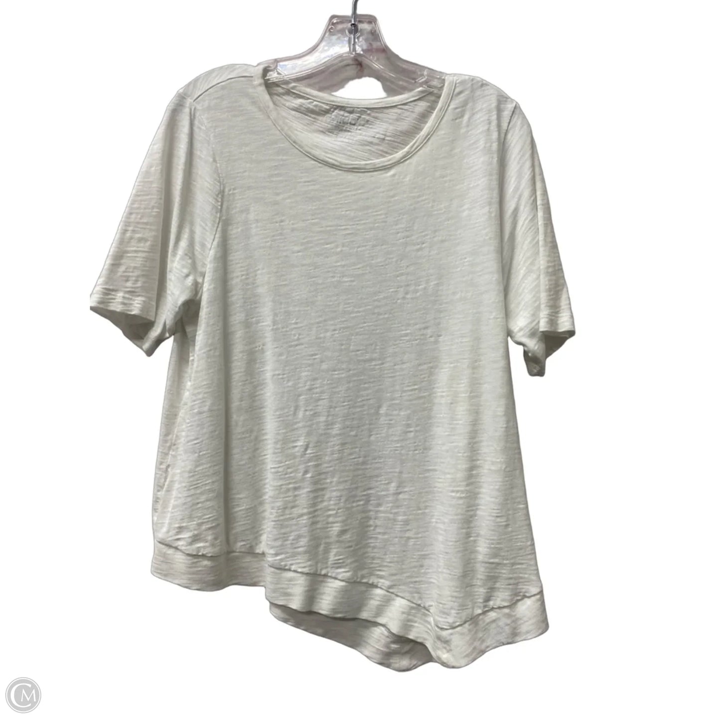 Top Short Sleeve By Chicos In White, Size: L