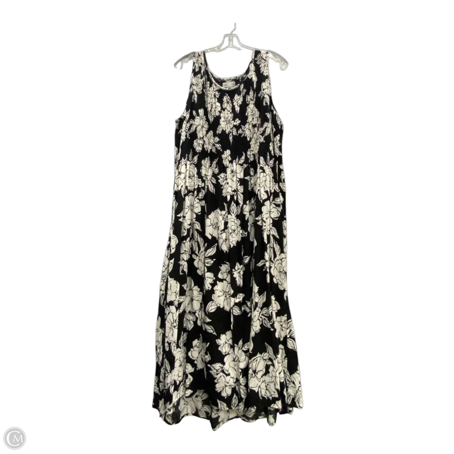 Dress Casual Midi By Croft And Barrow In Black, Size: 2x