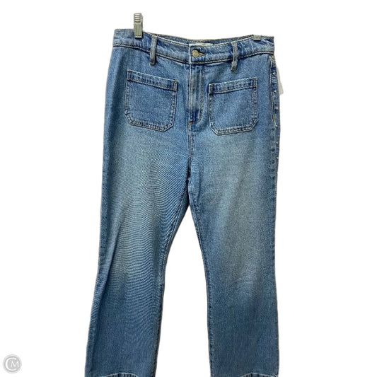 Jeans Flared By Loft In Blue Denim, Size: 0