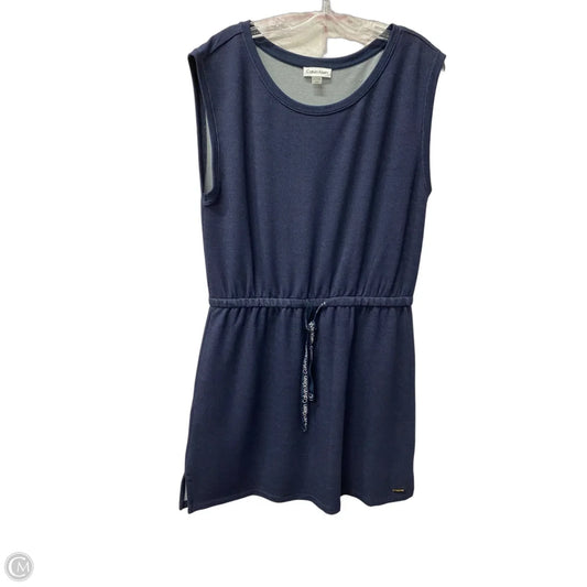 Dress Casual Short By Calvin Klein In Blue, Size: L