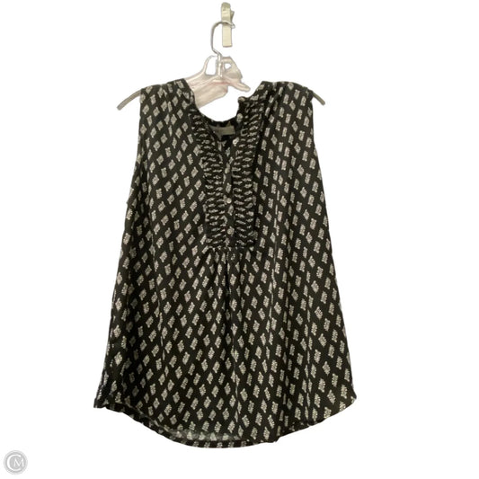 Top Sleeveless By Loft In Black, Size: L