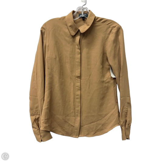 Top Long Sleeve By Express In Brown, Size: Xs